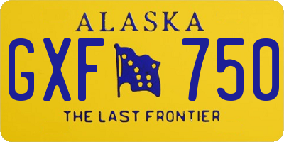 AK license plate GXF750