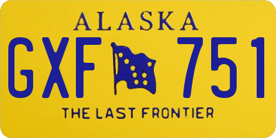 AK license plate GXF751