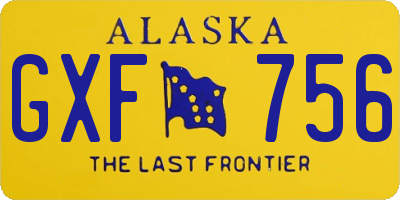 AK license plate GXF756