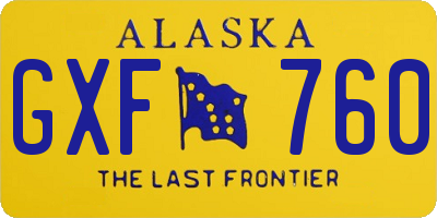 AK license plate GXF760