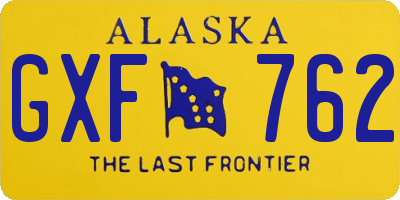 AK license plate GXF762