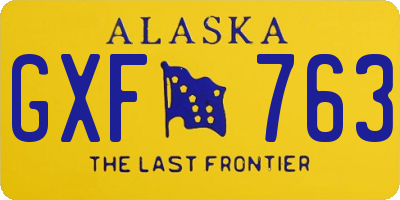 AK license plate GXF763