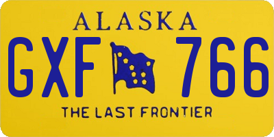 AK license plate GXF766
