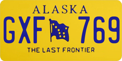 AK license plate GXF769