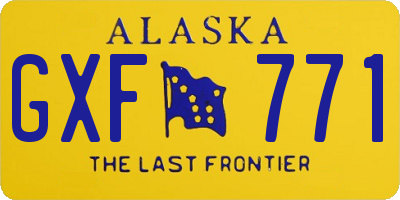 AK license plate GXF771