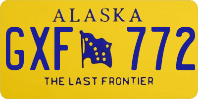 AK license plate GXF772