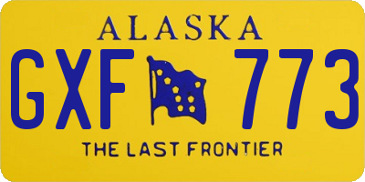 AK license plate GXF773