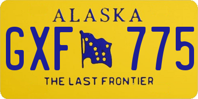 AK license plate GXF775