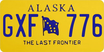 AK license plate GXF776