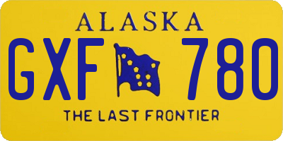 AK license plate GXF780