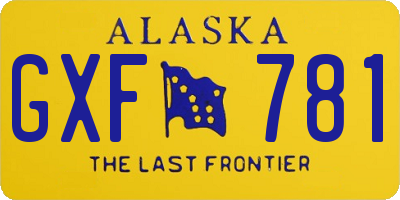 AK license plate GXF781