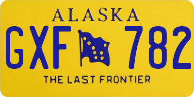 AK license plate GXF782