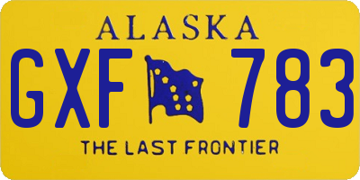 AK license plate GXF783