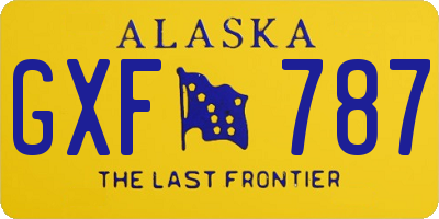 AK license plate GXF787
