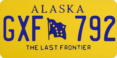 AK license plate GXF792