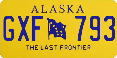 AK license plate GXF793