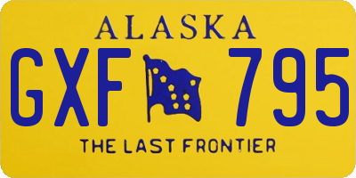 AK license plate GXF795