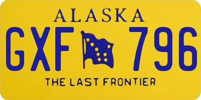 AK license plate GXF796