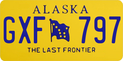 AK license plate GXF797