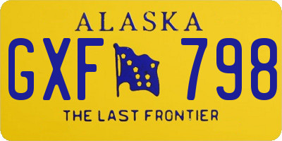 AK license plate GXF798