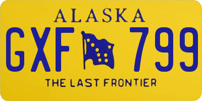 AK license plate GXF799