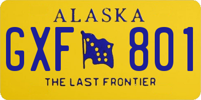AK license plate GXF801