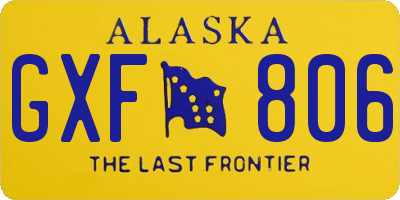 AK license plate GXF806