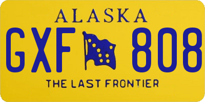 AK license plate GXF808