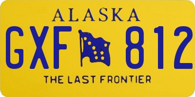 AK license plate GXF812