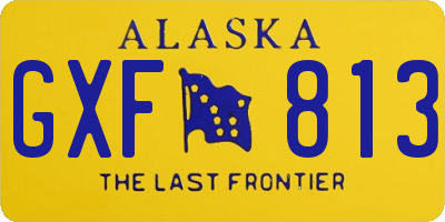 AK license plate GXF813