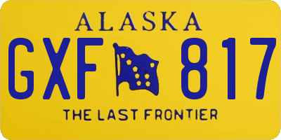 AK license plate GXF817