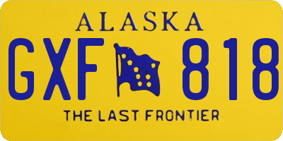 AK license plate GXF818