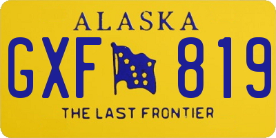 AK license plate GXF819