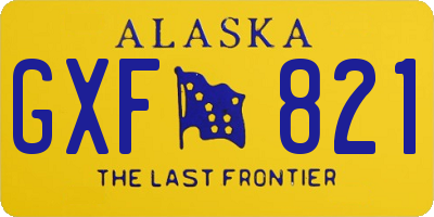 AK license plate GXF821