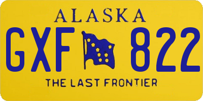 AK license plate GXF822