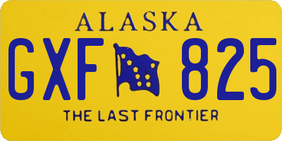 AK license plate GXF825