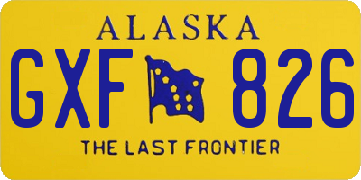 AK license plate GXF826