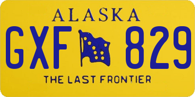 AK license plate GXF829