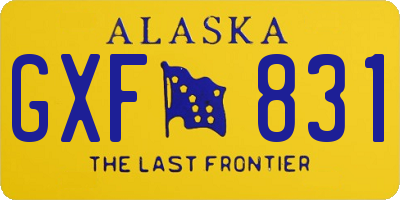 AK license plate GXF831