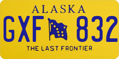 AK license plate GXF832