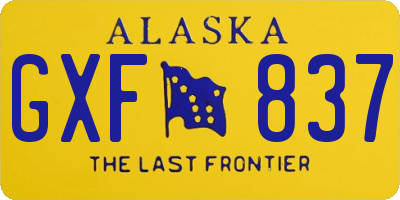 AK license plate GXF837