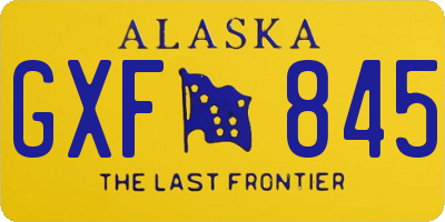 AK license plate GXF845
