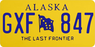 AK license plate GXF847