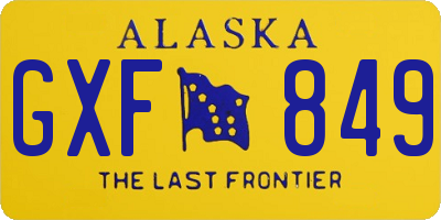 AK license plate GXF849
