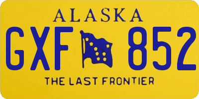 AK license plate GXF852