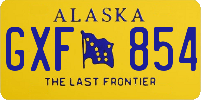 AK license plate GXF854