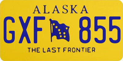 AK license plate GXF855