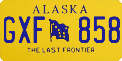 AK license plate GXF858