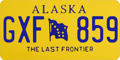 AK license plate GXF859