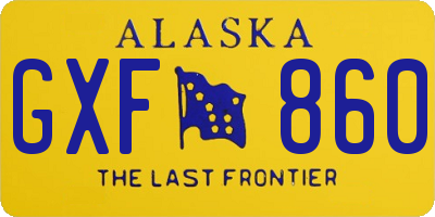 AK license plate GXF860